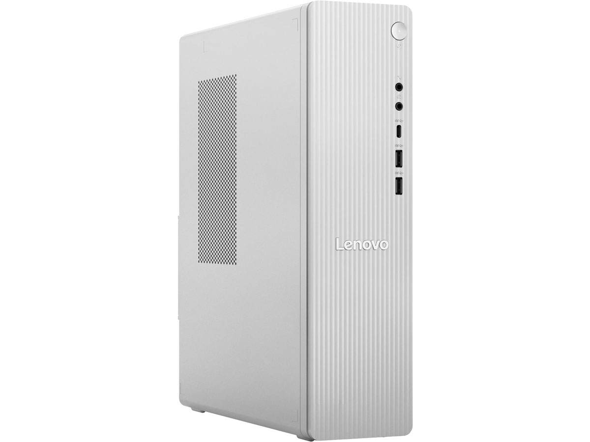 Desktop Lenovo IdeaCentre Tower Anschlüsse von vorne und links