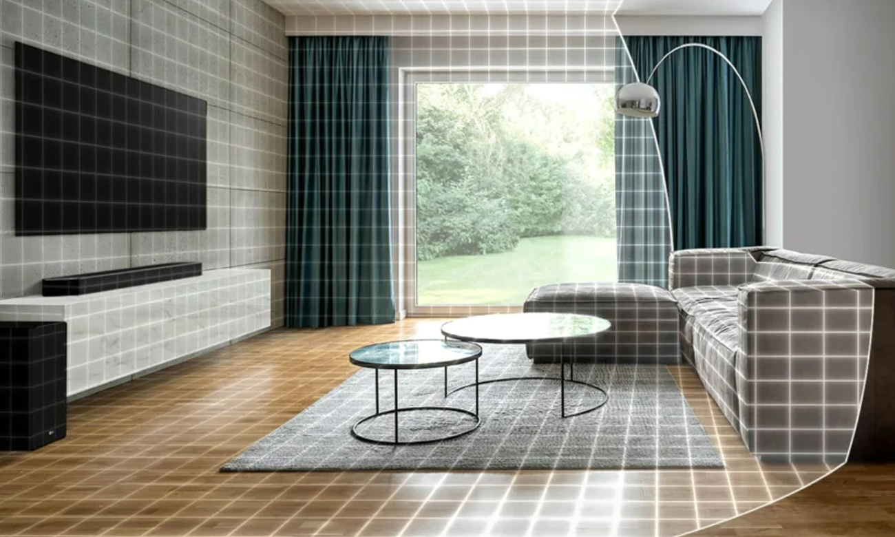 Soundbar LG SP8YA skanowanie pomieszczenia