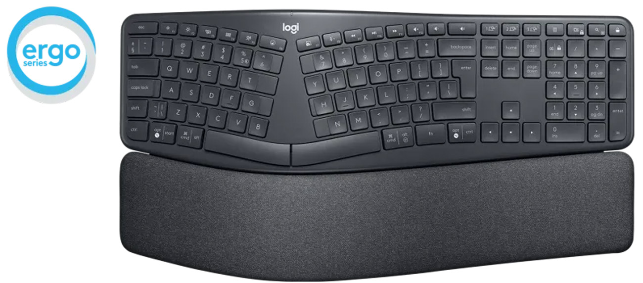 Logitech K860 Ergo for Business Graphit Drahtlose Tastatur