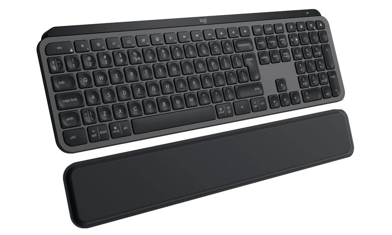 Logitech MX Keys S Ansicht von oben im Winkel