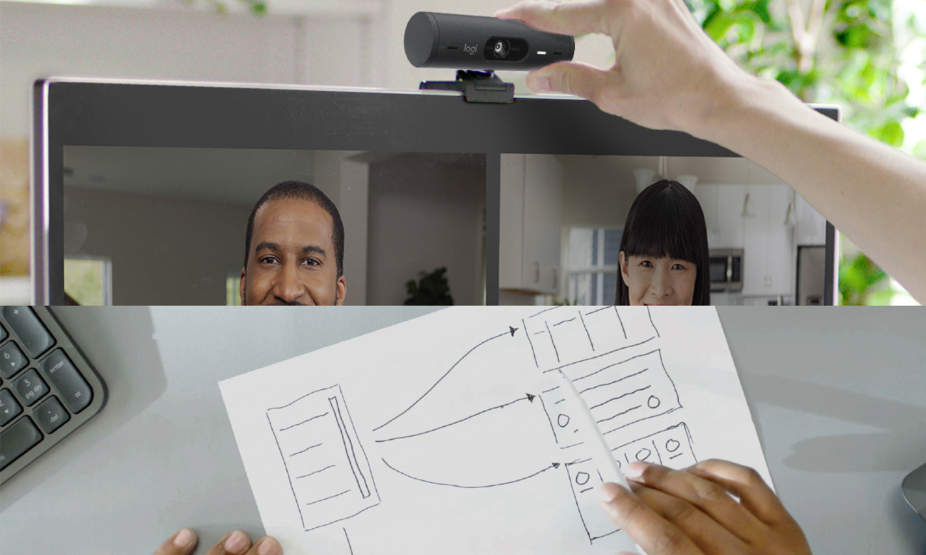 Kamera internetowa Brio 500 Grafitowa - Automatyczne kadrowanie RightSight