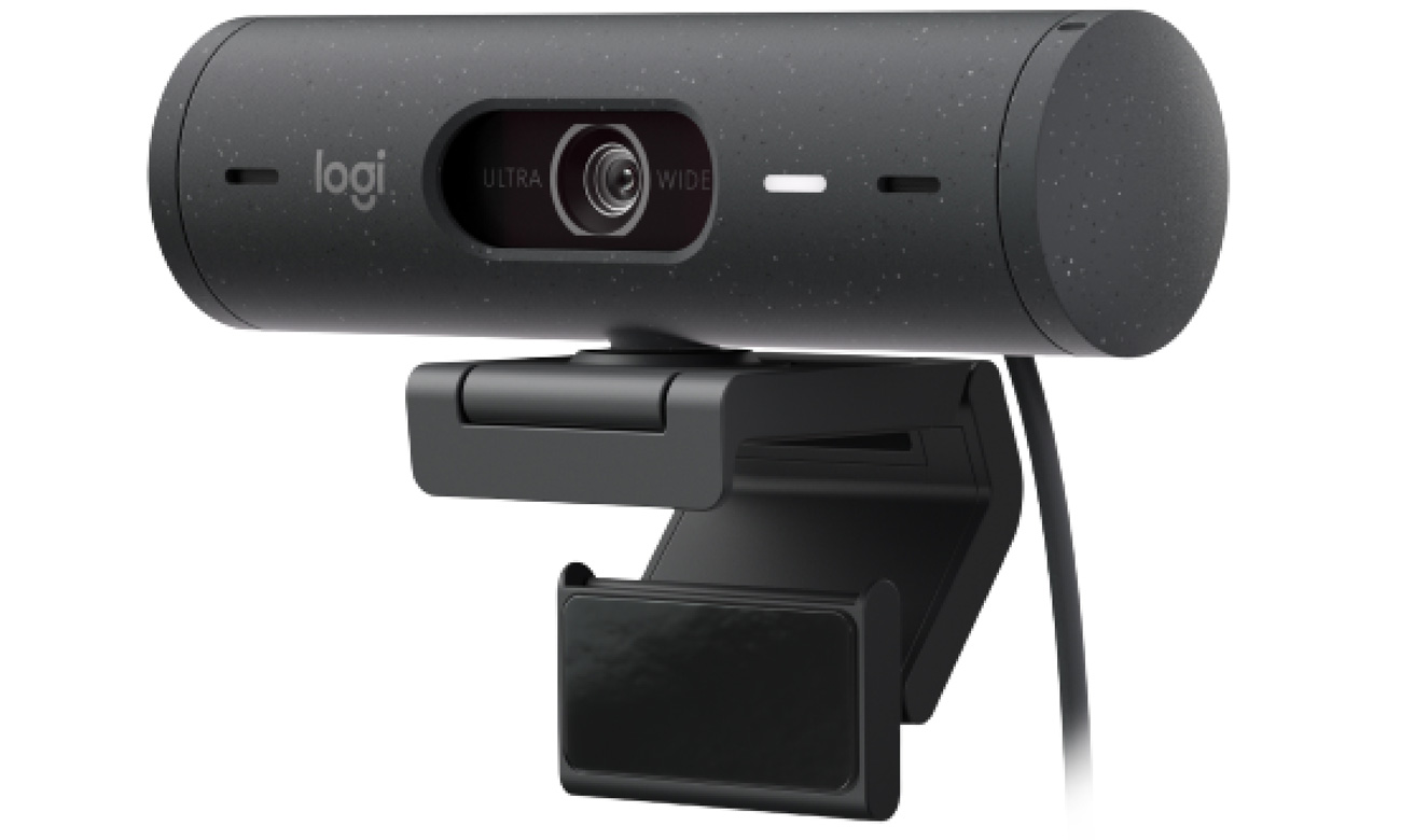 Kamera internetowa Brio 500 Grafitowa - Widok od przodu pod kątem