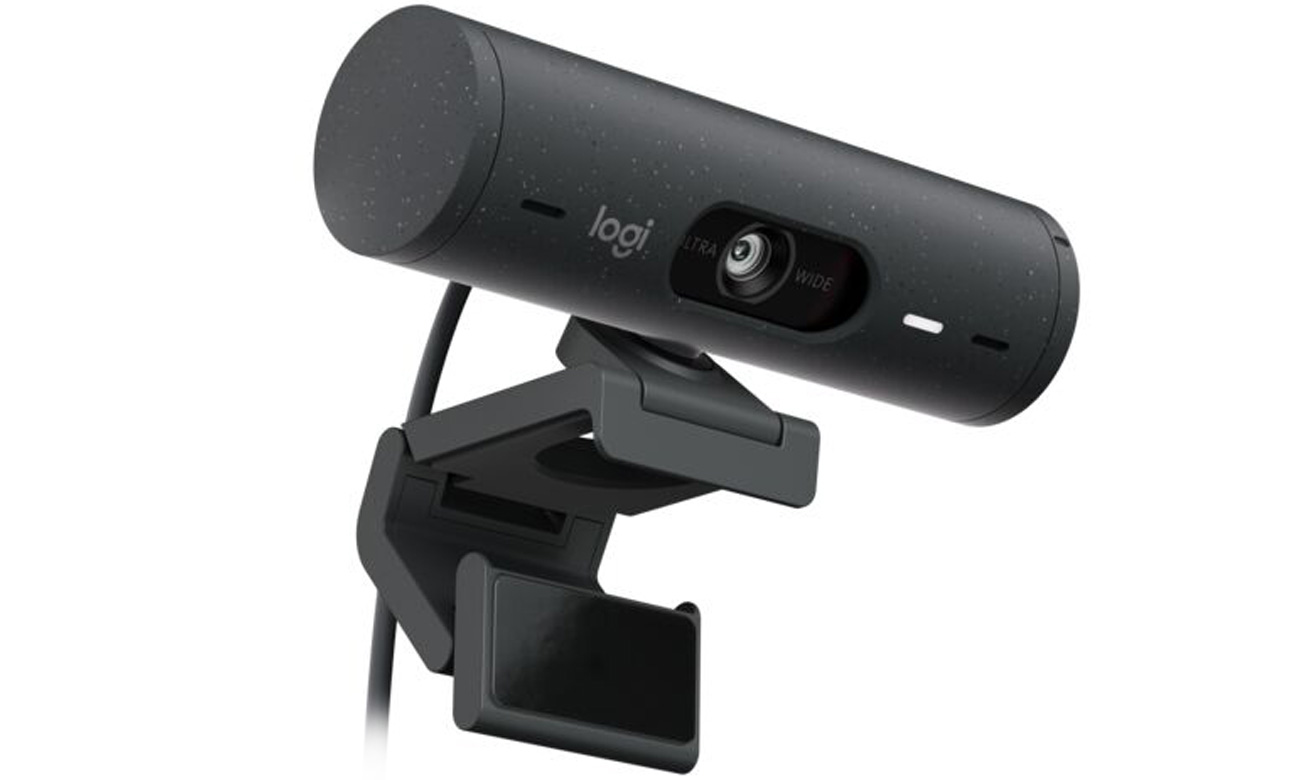 Kamera internetowa Brio 500 Grafitowa - Widok od przodu pod kątem