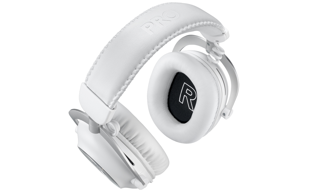 Bezprzewodowe słuchawki dla graczy Logitech G PRO X 2 Lightspeed Białe - Widok od góry pod kątem