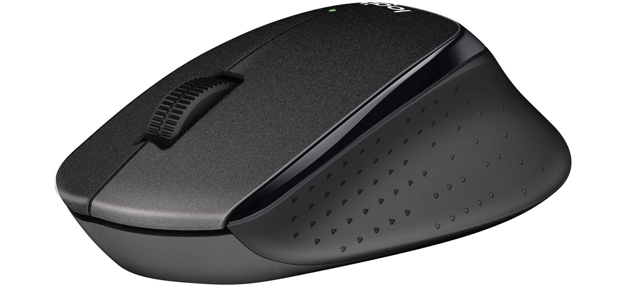 Logitech M330 Silent Plus schwarz Vorderansicht