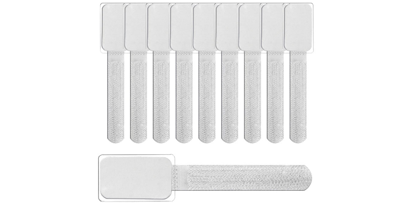 Kabel-Organizer Label The Cable Klettverschluss mit Beschriftung weiß 10 Stück