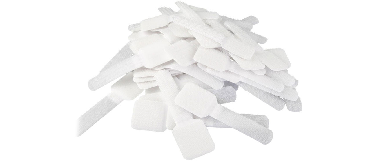 Kabel-Organizer Label The Cable Klettband weiß 50 Stück