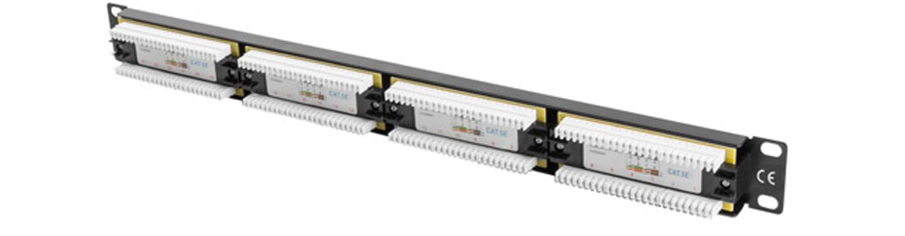 PATCH PANEL 24 PORT 0.5U KAT.5E EKRANOWANY SZARY LANBERG