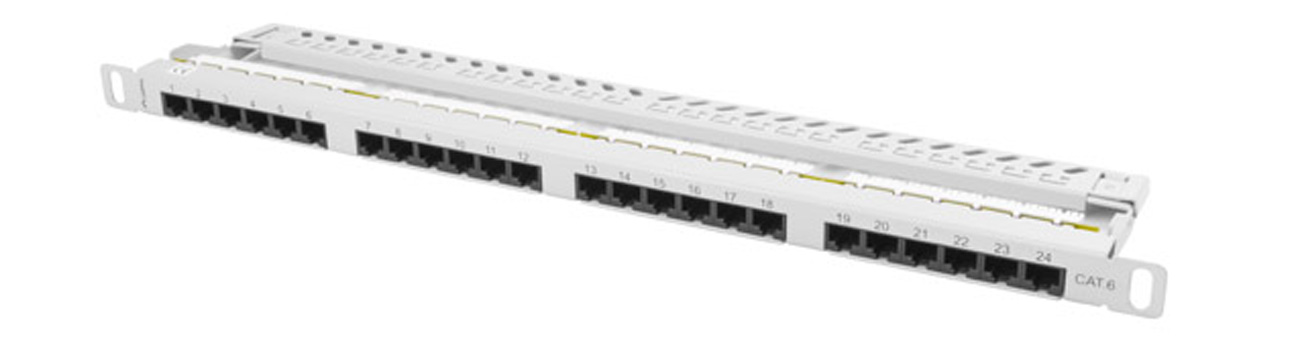 PATCH PANEL 24 PORT 0.5U KAT.6 CZARNY LANBERG