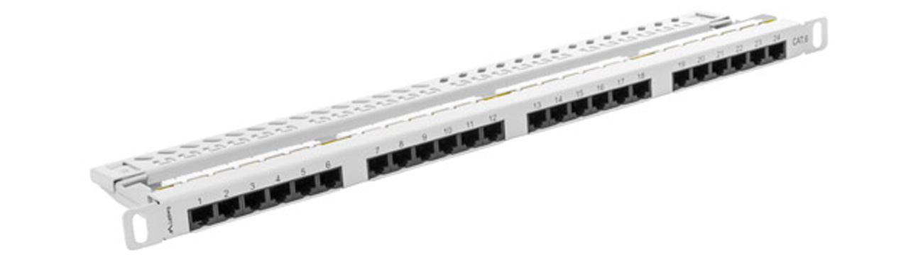 PATCH PANEL 24 PORT 0.5U KAT.6 CZARNY LANBERG