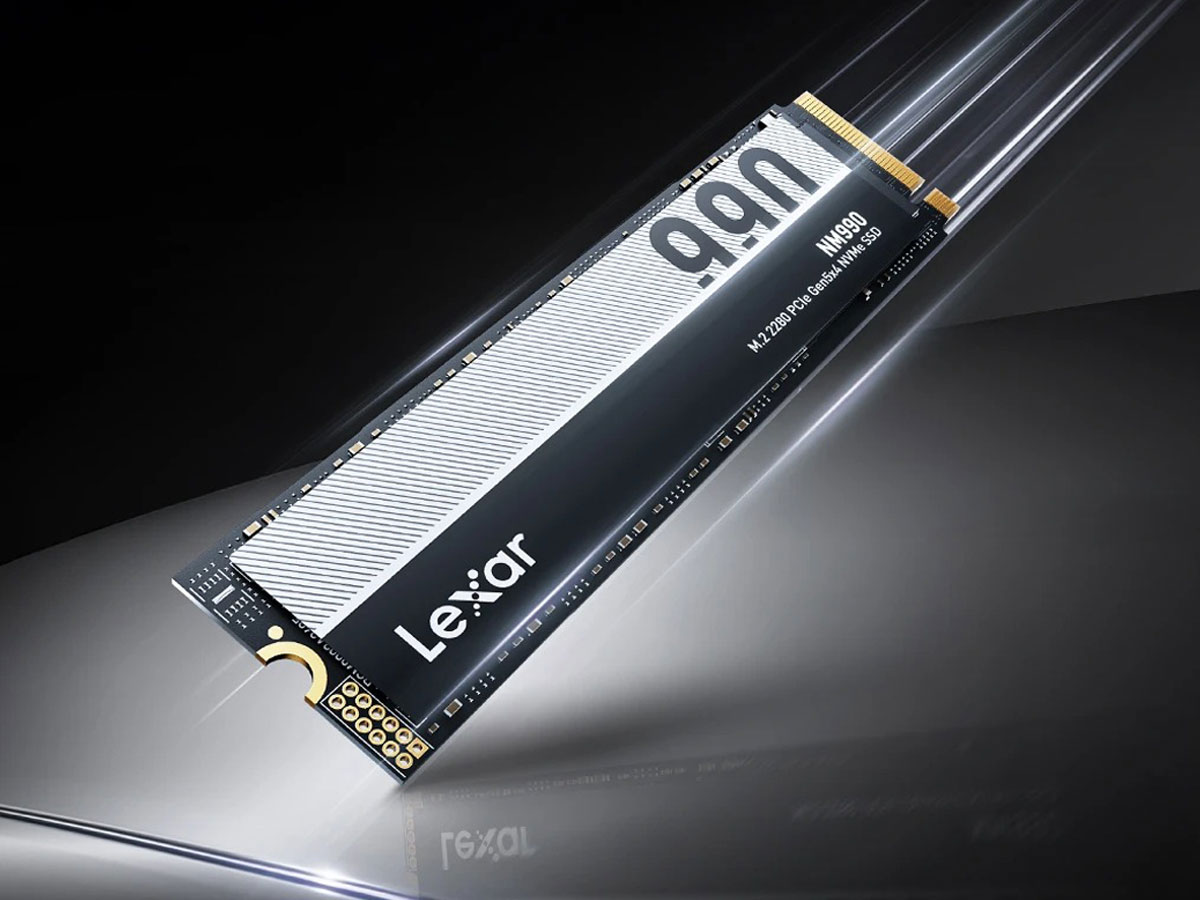 Dysk SSD M.2 PCIe Gen5 NVMe Lexar NM990 - Grafika z tłem