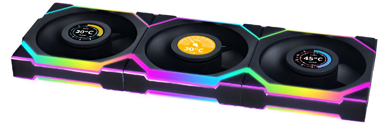 Lian Li Uni Fan SL Wireless 120 LCD Reverse Triple Pack 3x120mm