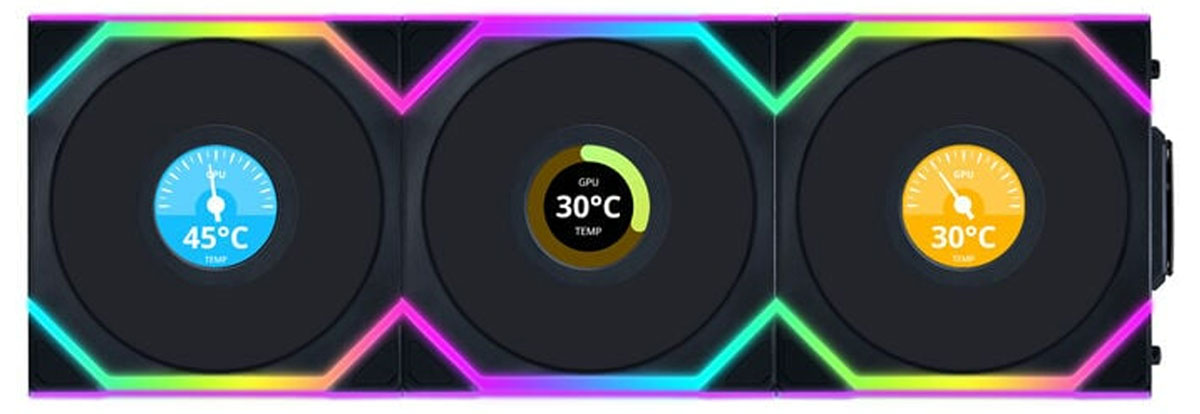 Lian Li Uni Fan SL Wireless 120 LCD Triple Pack 3x120mm