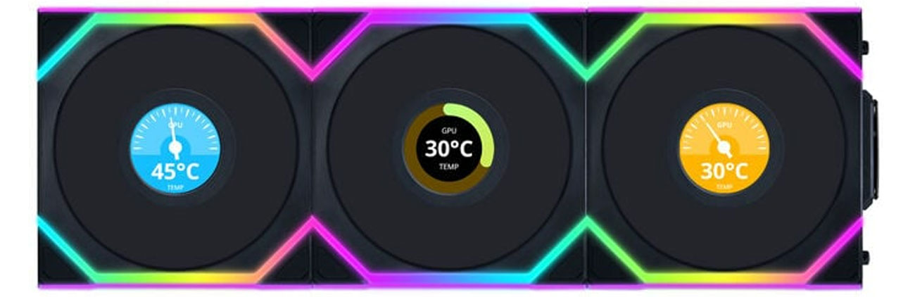 Lian Li Uni Fan SL Wireless 120 LCD Triple Pack 3x120mm