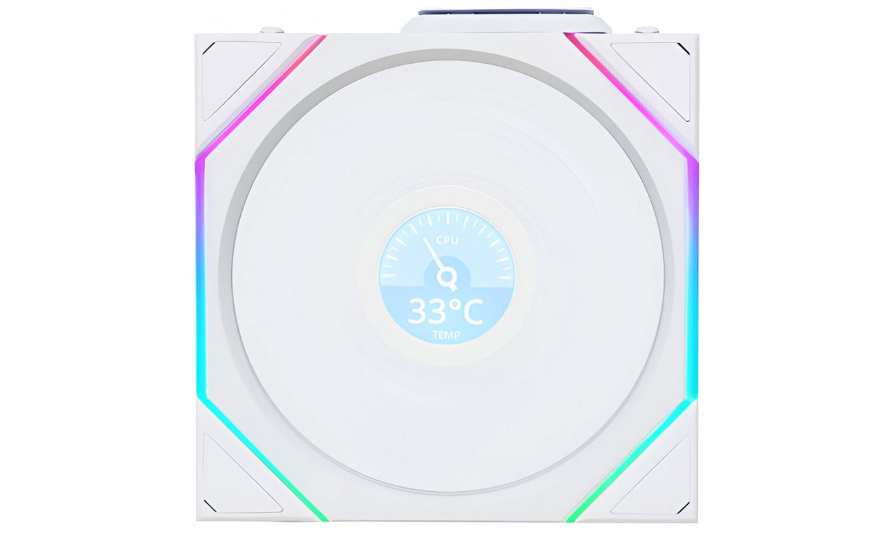 Lian Li Uni Fan TL Wireless LCD 120 Weiß 120mm