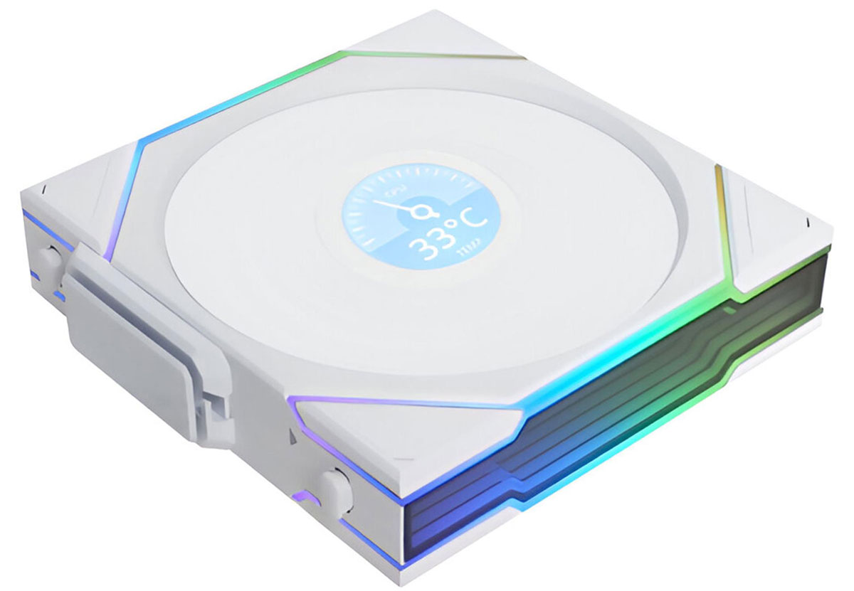 Lian Li Uni Fan TL Wireless LCD 120 Weiß 120mm