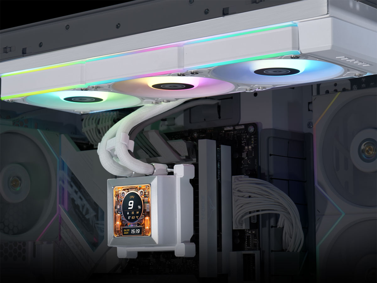 Lian Li HydroShift LCD 360 ARGB weiß AiO-Set