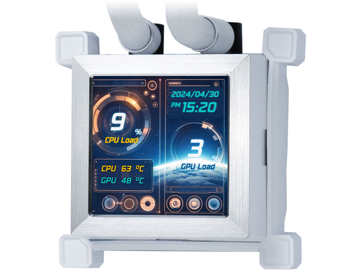 Lian Li HydroShift LCD 360 TL RGB weiß Wasserblock mit LCD