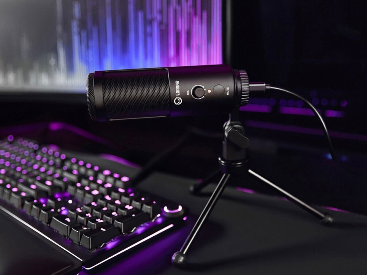 Mikrofon gamingowy Lorgar Voicer 521 Czarny - Grafika lifestyle
