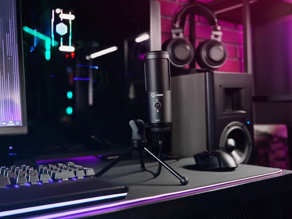 Mikrofon gamingowy Lorgar Voicer 521 Czarny - Grafika lifestyle