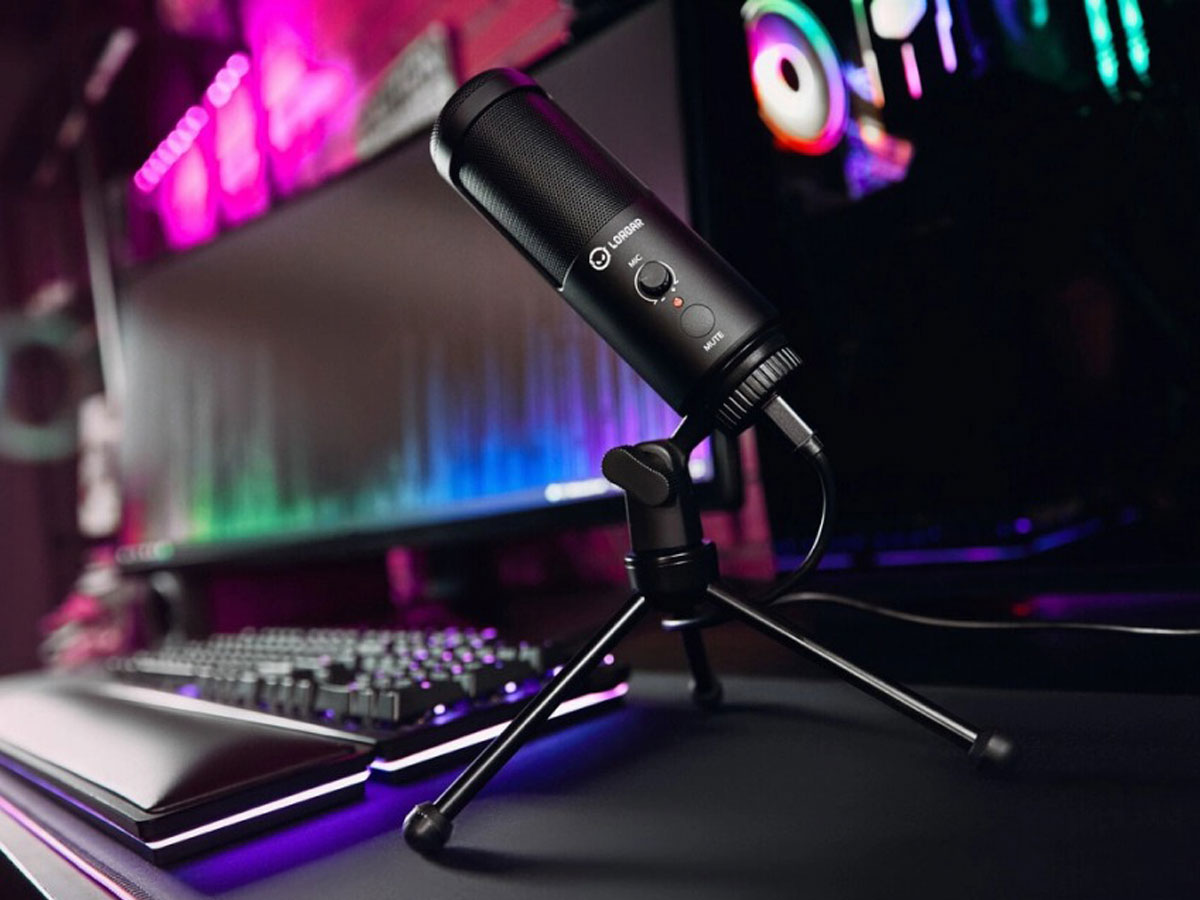 Mikrofon gamingowy Lorgar Voicer 521 Czarny - Grafika lifestyle