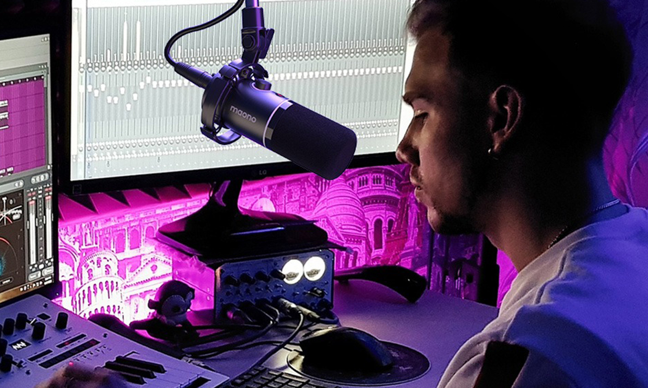 Dynamisches Mikrofon Maono PD200XS Schwarz - Lifestyle-Grafik