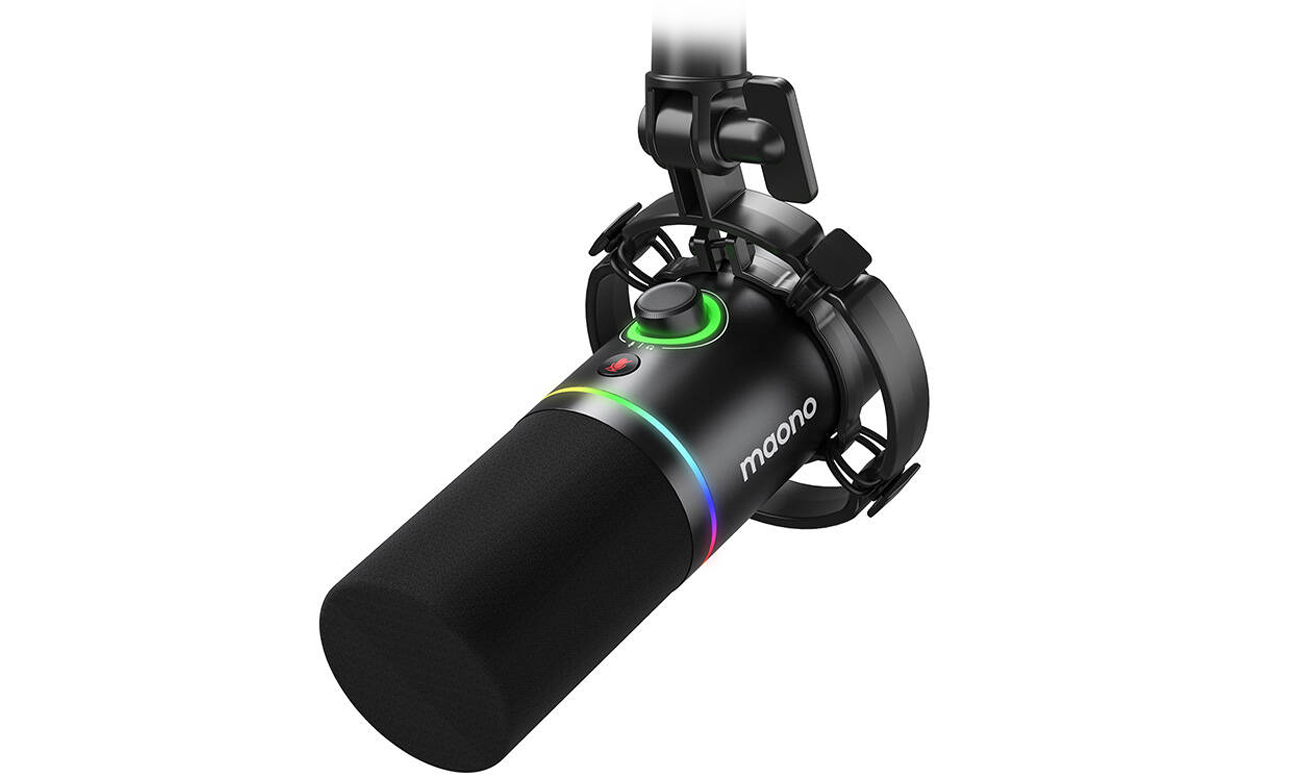 Dynamisches Mikrofon Maono PD200x Schwarz - Vorderansicht im Winkel