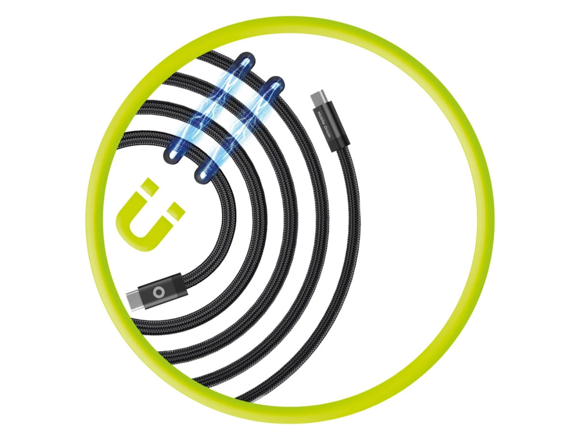 Kabel Mobile Origin Magnetic Patented USB-C to USB-C 1m - Magnetische Organisation und Haltbarkeit