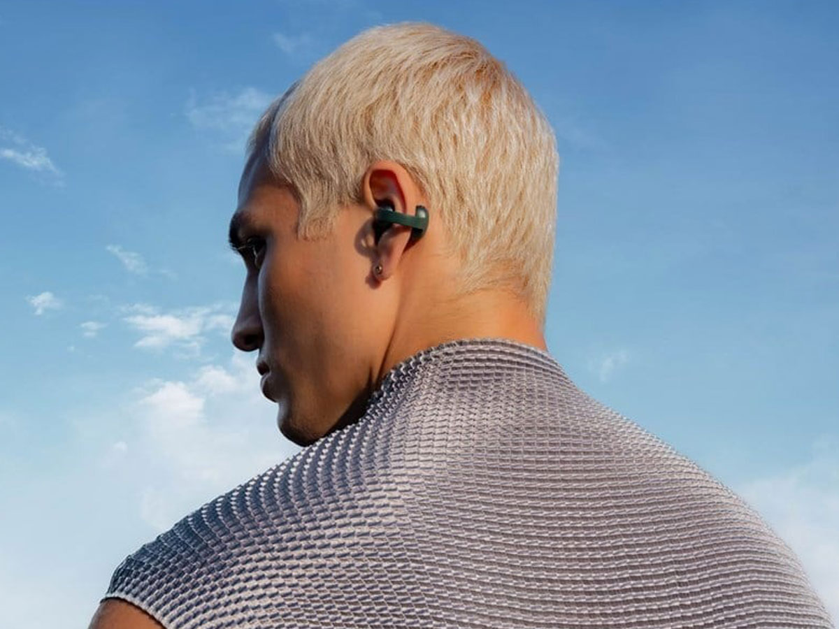 Drahtlose Motorola Moto Buds LOOP Trekking Green - Lifestyle-Grafik