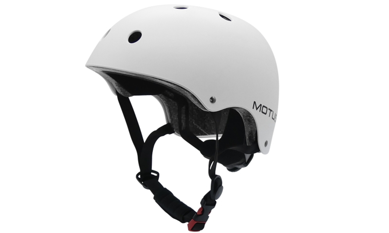 Verstellbarer Helm Motus Weiß - Vorderansicht schräg