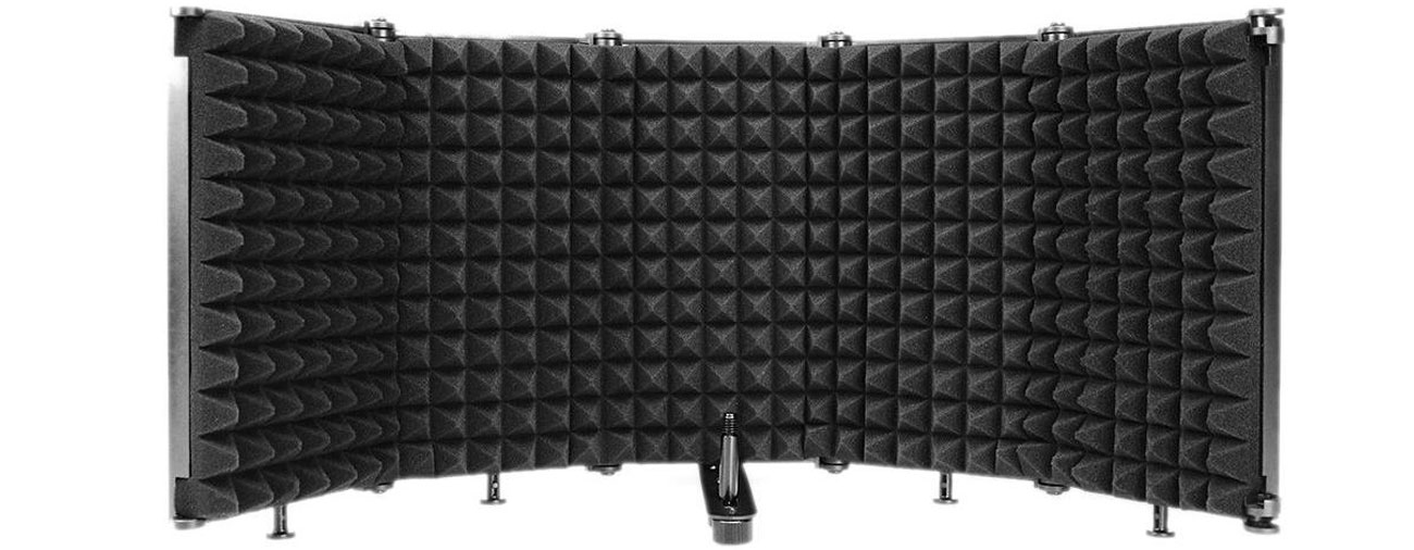 Mozos Studio-Set Akustikkabine Stativ Pop-Filter Regal