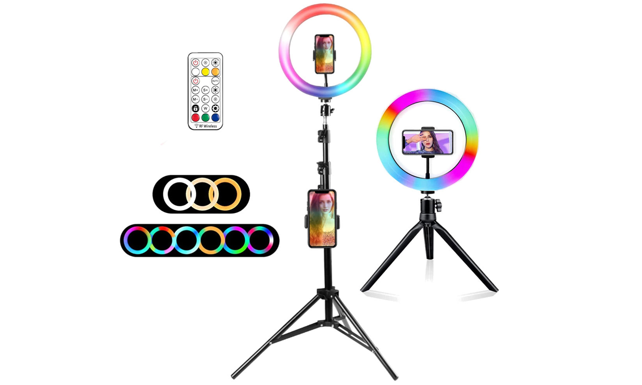 Lampa pierścieniowa Mozos MLM-RING-RGB LED 26cm RGB - Widok ogólny