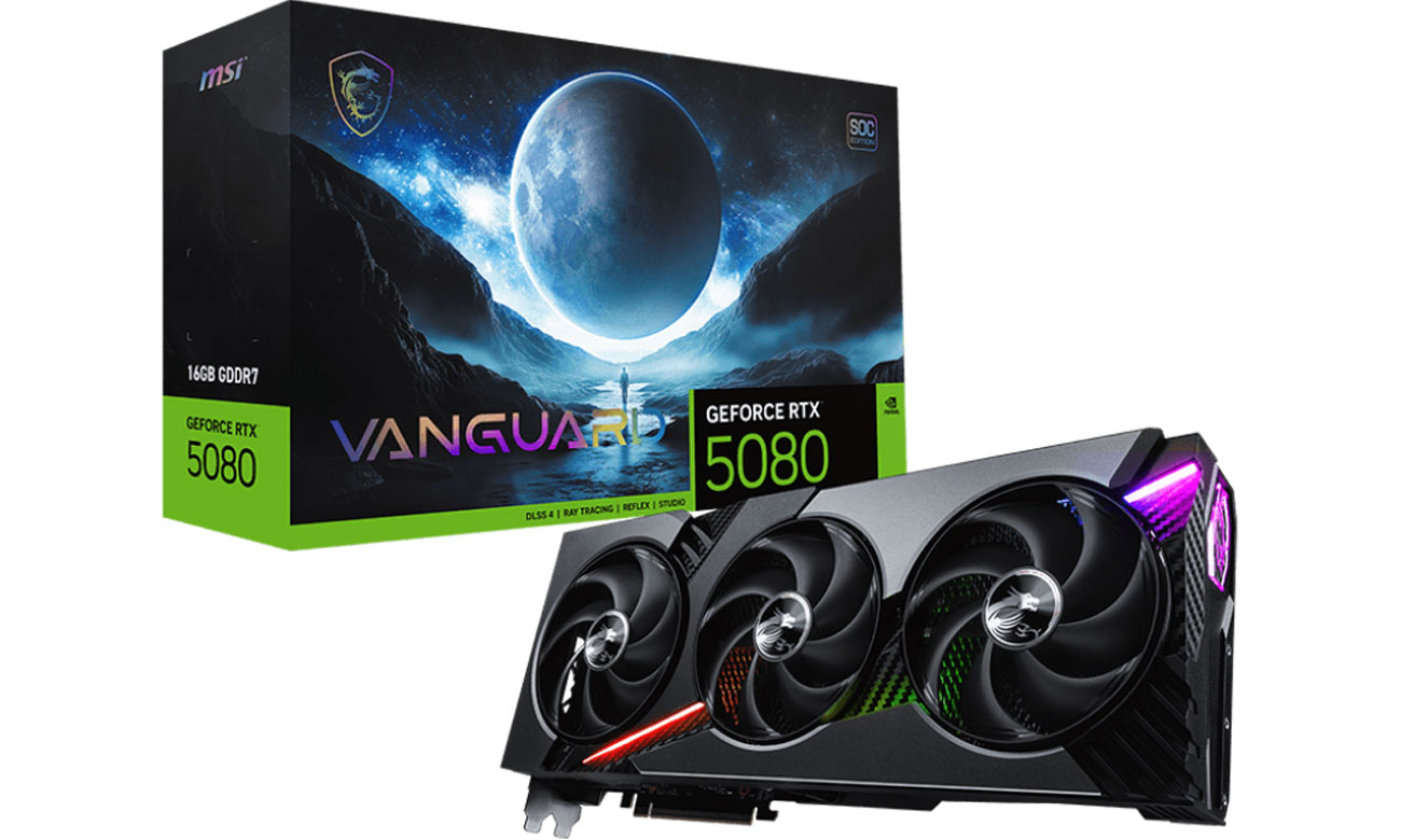 MSI GeForce RTX 5080 Vanguard SOC 16 GB GDDR7 DLSS4