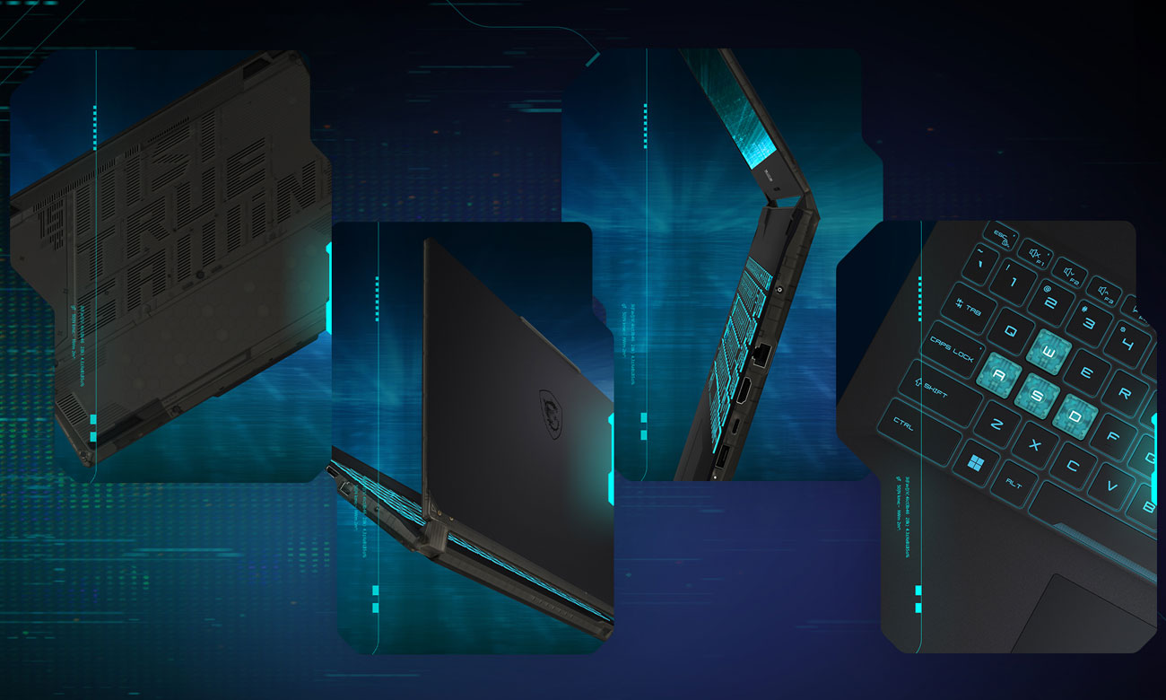 MSI Cyborg 15 półprzezroczysta obudowa