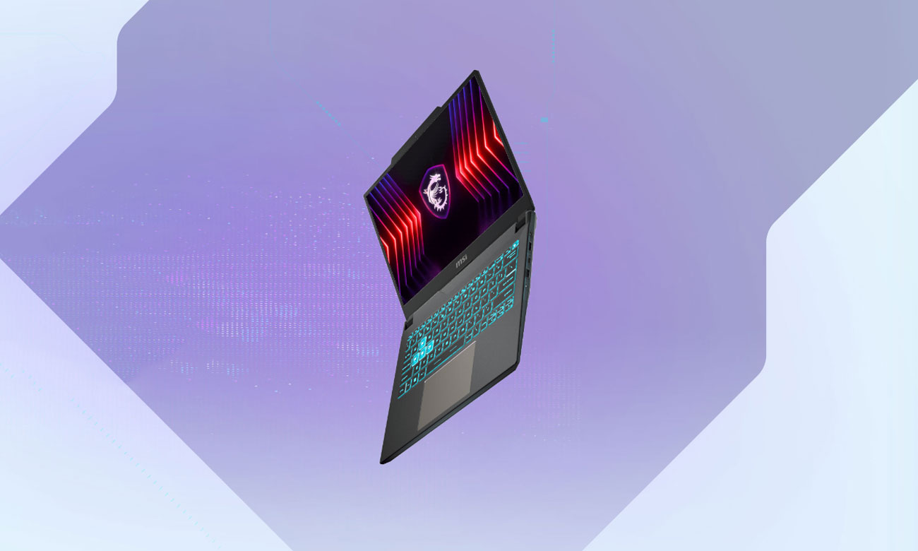 MSI Cyborg 15 A13V klawiatura i ekran