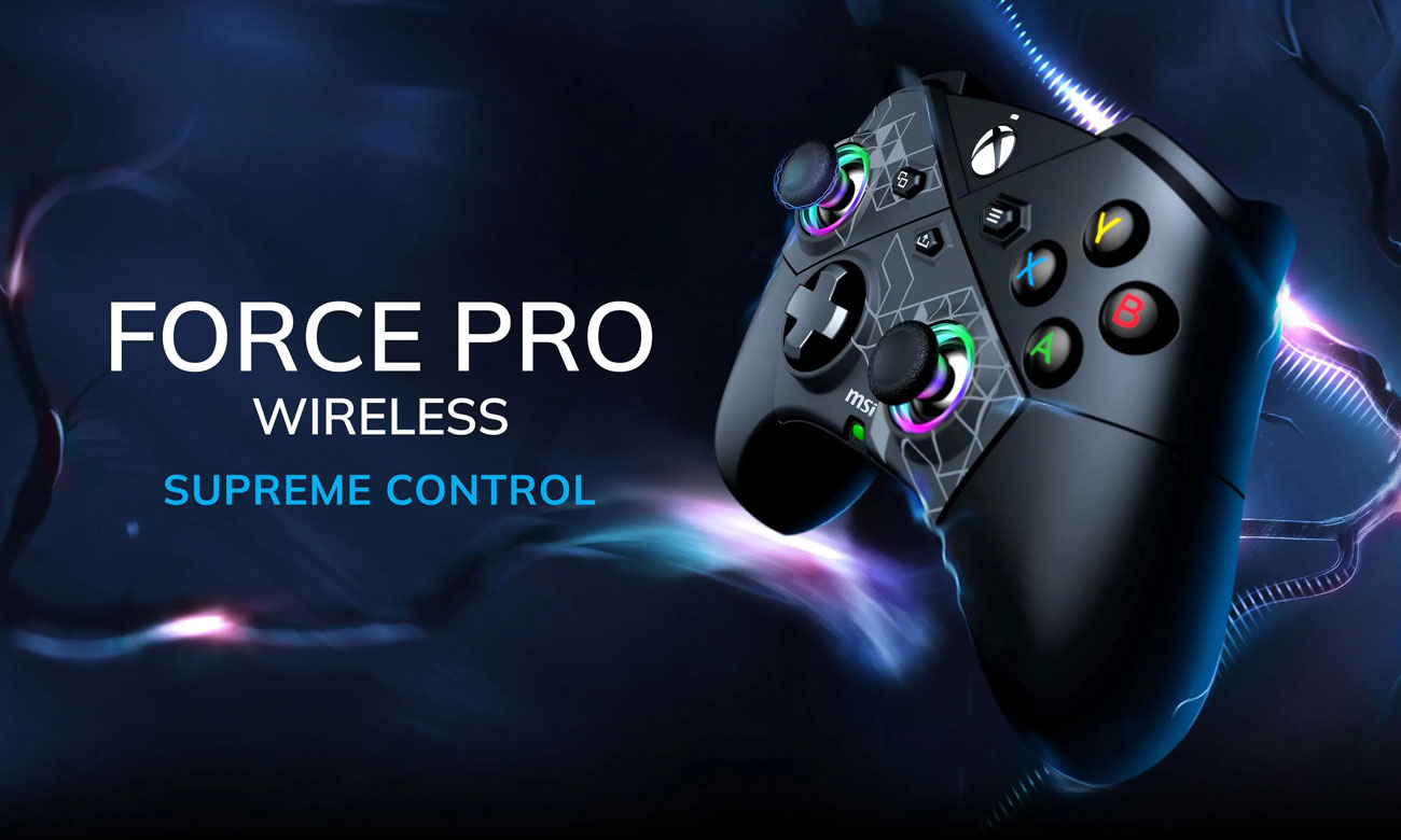 Controller  MSI Force Pro Wireless Schwarz - Grafik mit Texten