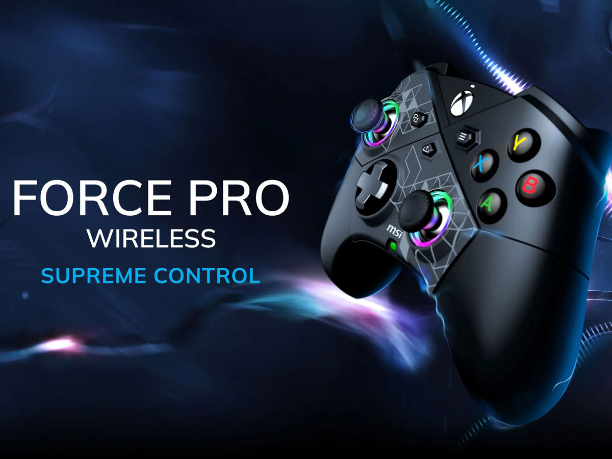 Kontroler MSI Force Pro Wireless Schwarz - Grafik mit Texten