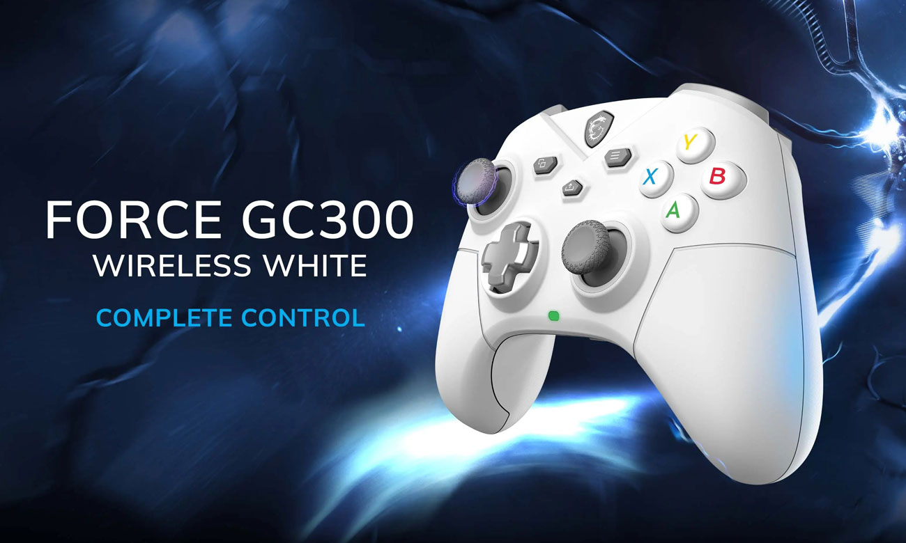 Kontroler MSI Force GC300W Wireless Weiß - Key Art Grafik