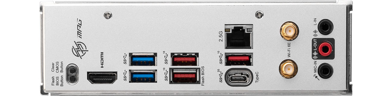 MSI MPG B650I EDGE WIFI Porty