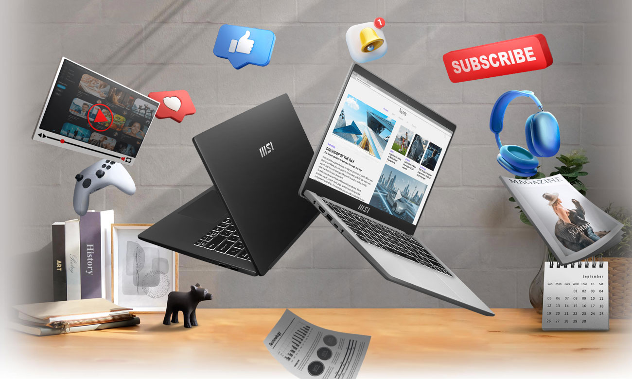 MSI Modern 14 Aussehen des Laptops