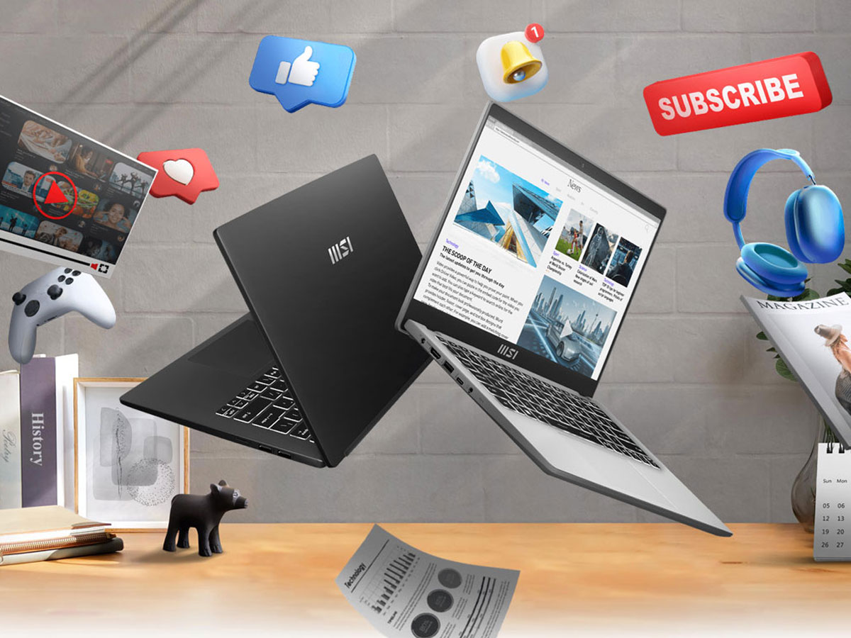 MSI Modern 14 Aussehen des Laptops