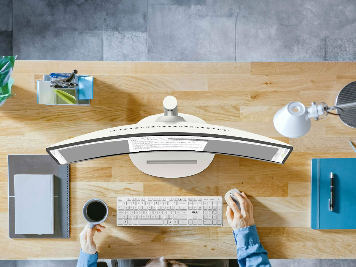 MSI Modern MD342CQPW Draufsicht