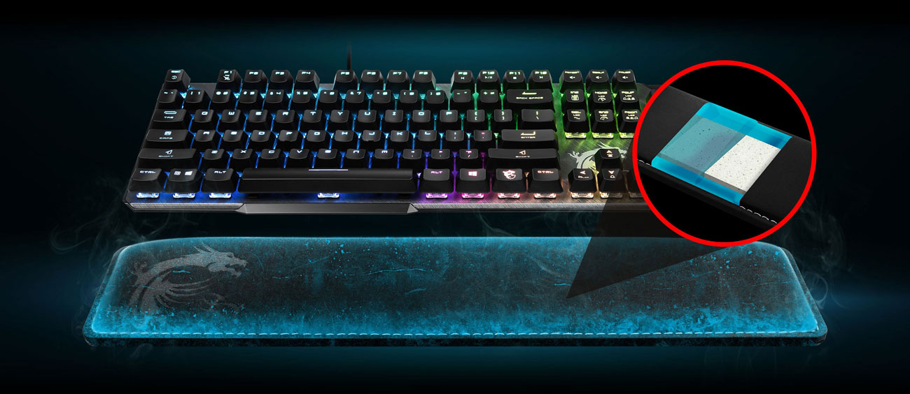 Podkładka pod nadgarstek MSI Vigor WR01 Wrist Rest OJ0-XXXXXX1-000