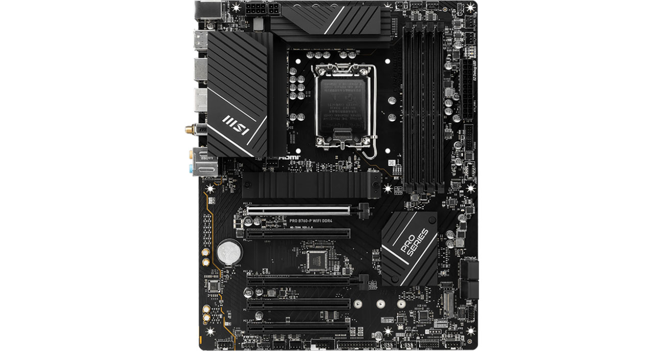 MSI PRO B760-P WIFI DDR4 Widok z przodu