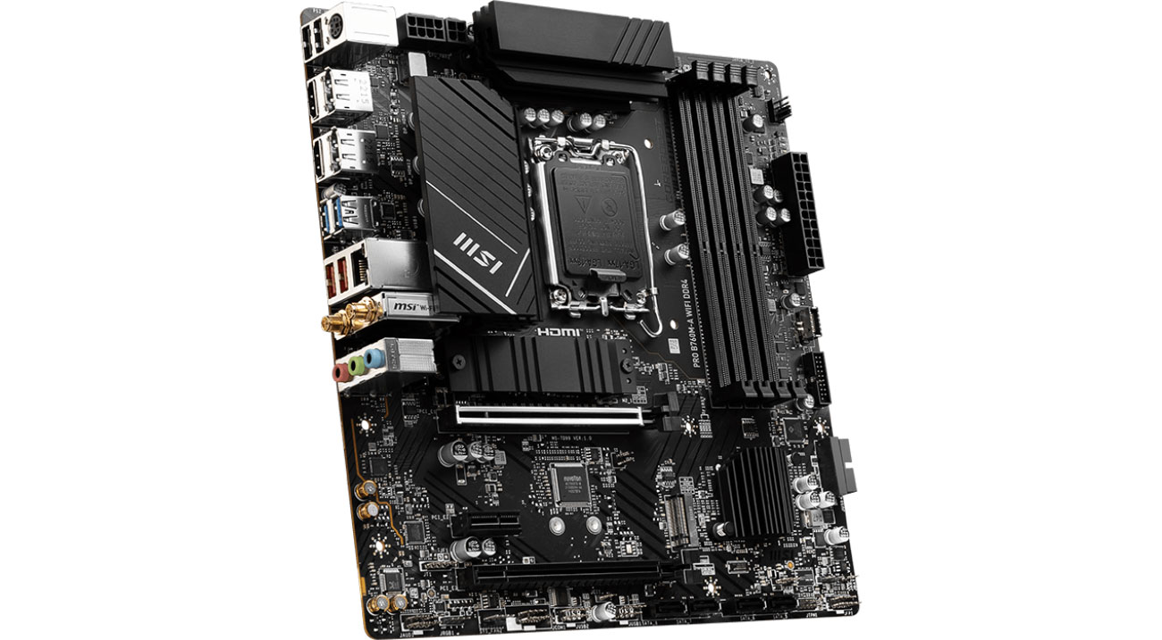 MSI PRO B760M-A WIFI DDR4 Złącza