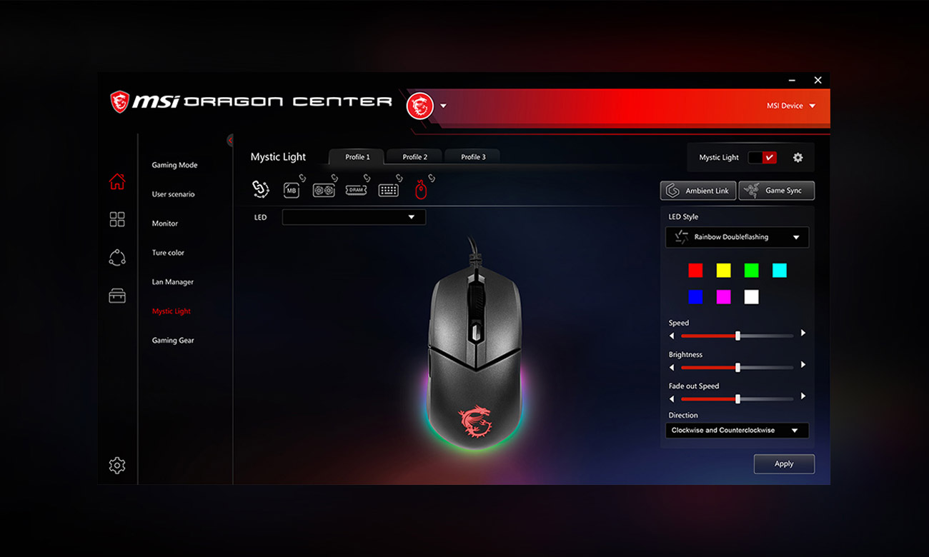 Gaming-Maus MSI Clutch GM11