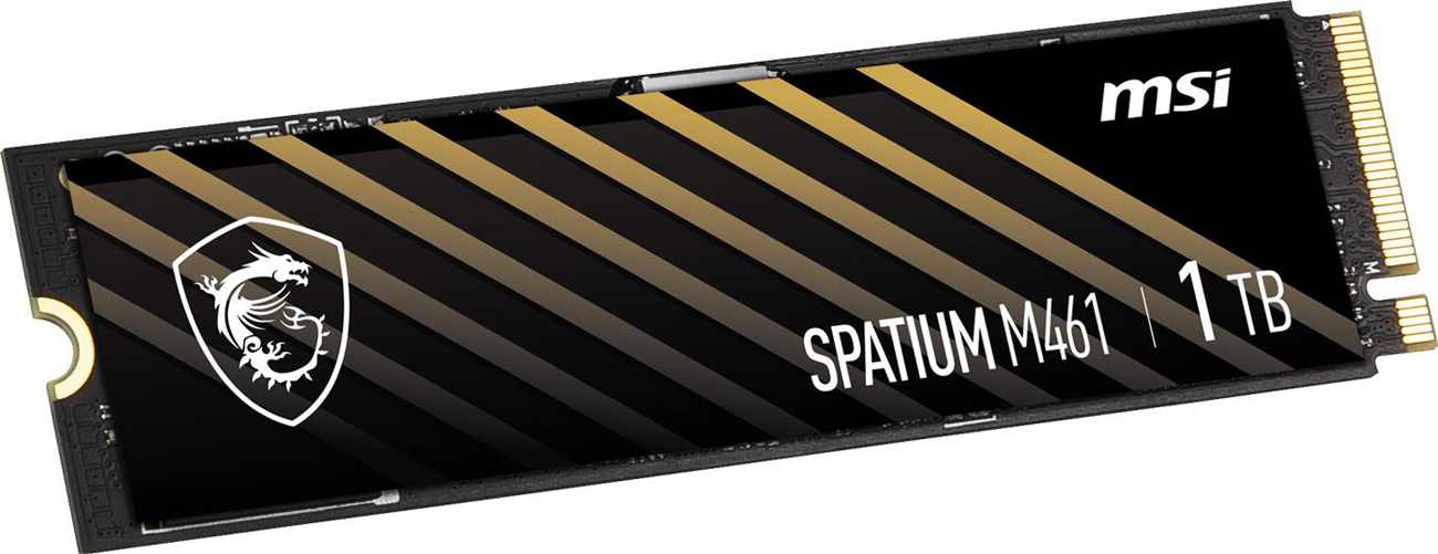 Dysk SSD M.2 MSI Spatium M461 PCIe Gen4 NVMe 1 TB - Widok od przodu pod kątem