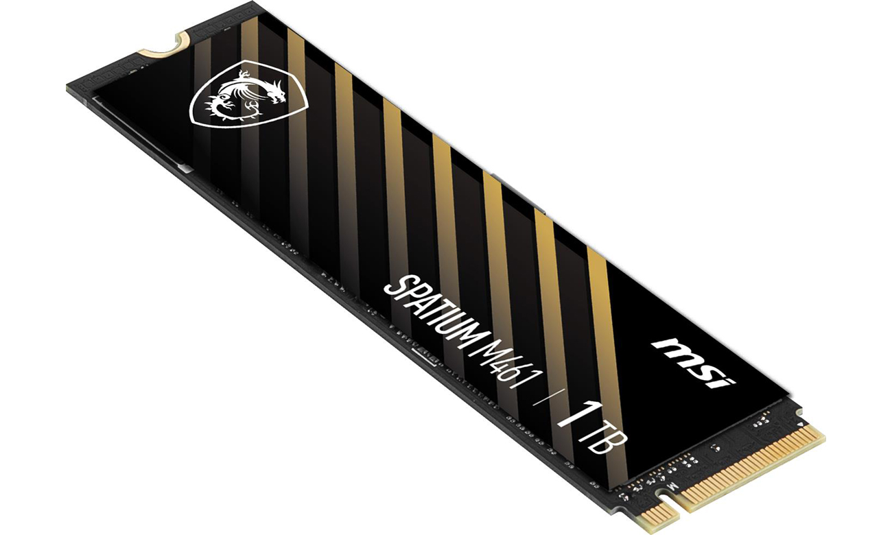 Dysk SSD M.2 MSI Spatium M461 PCIe Gen4 NVMe 1 TB - Widok od przodu pod kątem