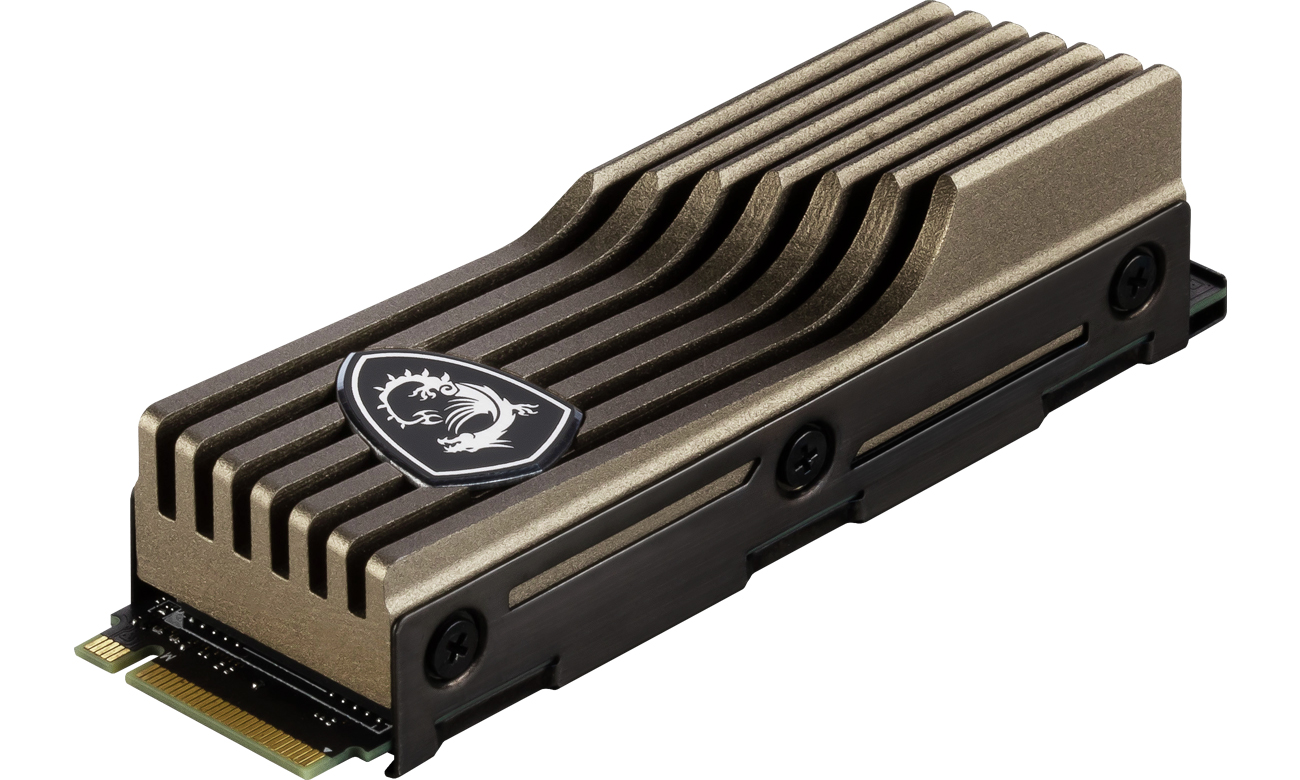 Dysk SSD M.2 MSI Spatium M480 Pro HS Gen4 NVMe - Widok od przodu pod kątem