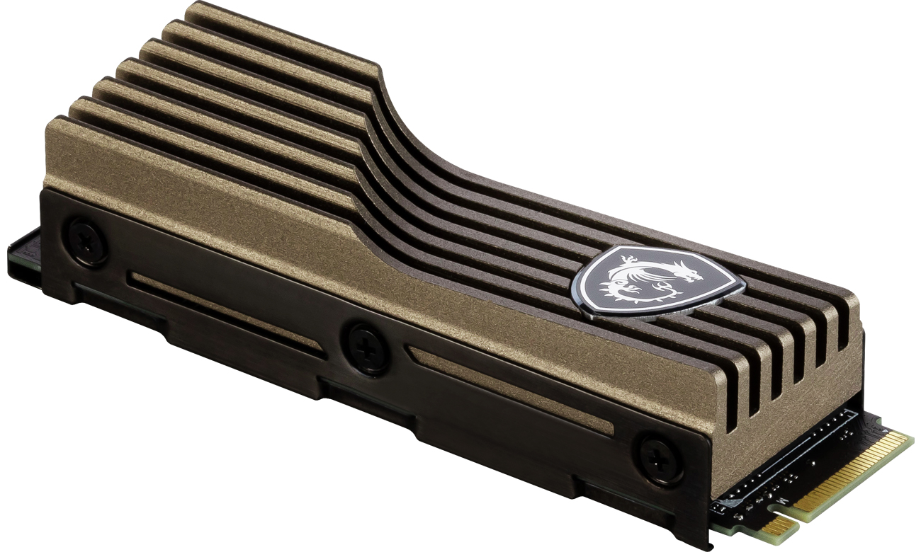 Dysk SSD M.2 MSI Spatium M480 Pro HS Gen4 NVMe - Widok od dołu pod kątem